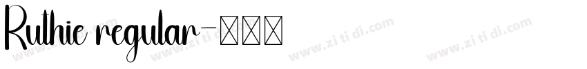 Ruthie regular字体转换